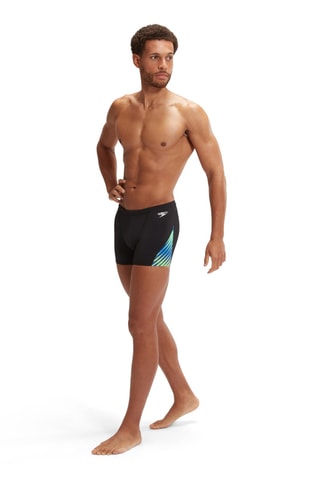 Boxers de banho - Preto e verde-claro