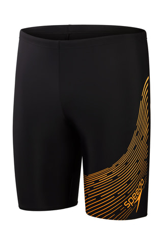 Calções ciclista de banho - Preto e amarelo