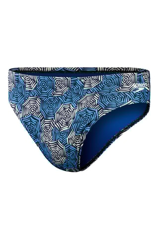 Cueca de banho - Azul-marinho e branco