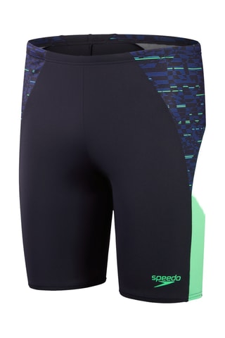 Calções ciclista de banho - Azul-marinho e verde