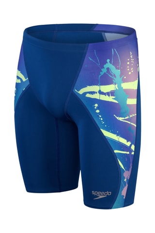Calções ciclista de banho - Violeta e azul-real