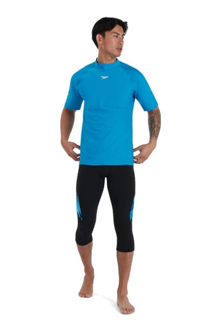 T-shirt de banho - Azul-celeste e branco