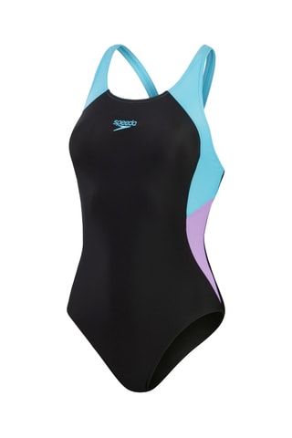 Fato de banho - Preto e azul-celeste