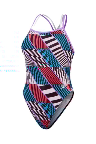 Fato de banho - Vermelho e azul-cobalto