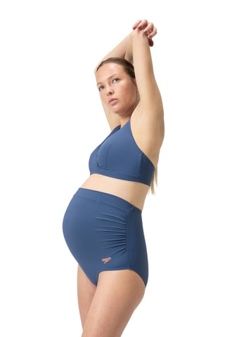 Parte de baixo de biquíni de grávida cintura subida - Azul-cobalto