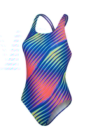 Fato de banho - Azul-cobalto e vermelho