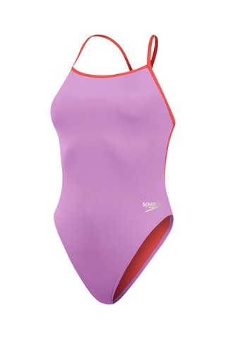 Fato de banho - Violeta e vermelho