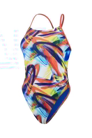 Fato de banho - Vermelho e azul-elétrico 