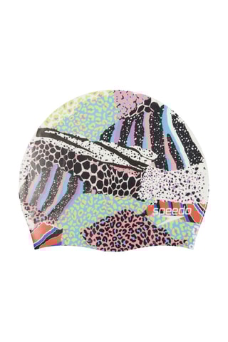 Touca de banho - Branco e azul-celeste