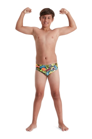 Cueca de banho - Verde-claro e preto