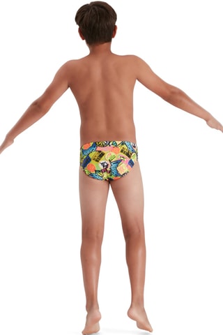 Cueca de banho - Verde-claro e preto