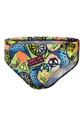 Cueca de banho - Verde-claro e preto