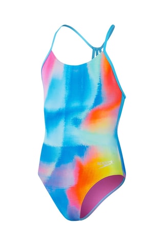 Fato de banho - Azul-cobalto e rosa