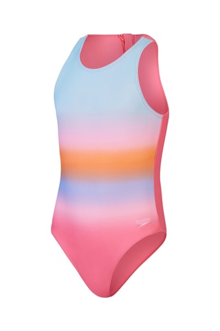 Fato de banho dip and die - Rosa e azul-celeste