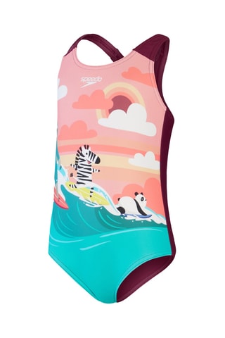 Fato de banho - Bordô e rosa