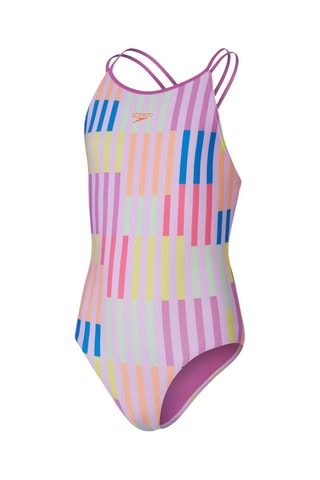 Fato de banho - Azul-cobalto e malva