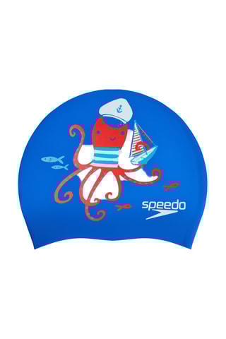 Touca de banho - Azul e vermelho