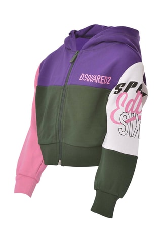 Sweater met Capuchon - Paars en Kaki