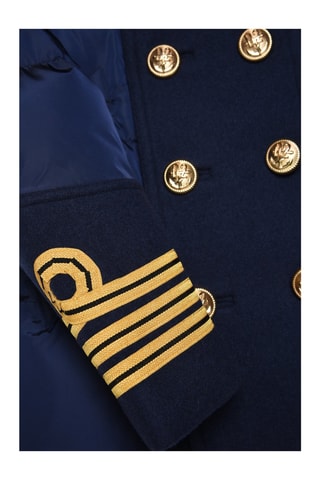 Wollen Gewatteerde Jas - Marineblauw