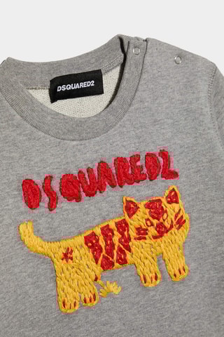 Sweater - Gemêleerd Grijs en Rood