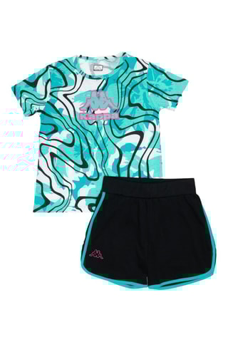 T-shirt et short - Vert d’eau et noir