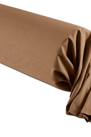 Taie de traversin en coton 57 fils/cm² - Taupe