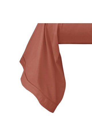 Taie de traversin en coton 80 fils/cm² Julian - Terracotta
