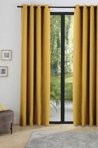 Rideau occultant thermique - Jaune - 140 x 260 cm