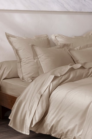 Drap-housse en coton percale 80 fils/cm² Julian - Taupe
