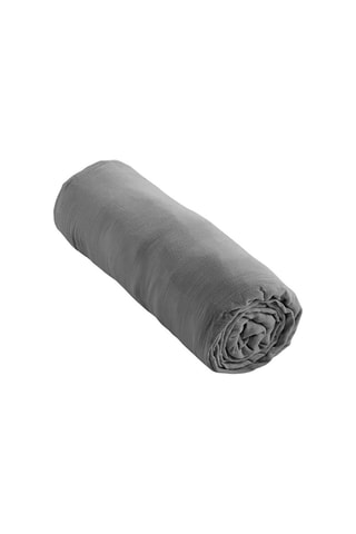 Drap-housse en gaze de coton 57 fils/cm² Noah - Anthracite
