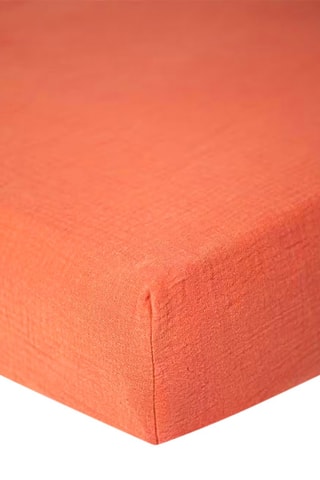 Drap-housse en gaze de coton 57 fils/cm² - Terracotta