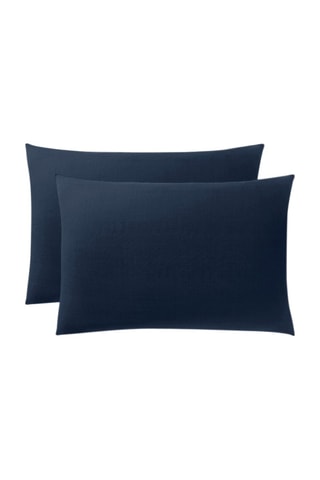 Taie d'oreiller en coton 57 fils/cm² - Bleu nuit