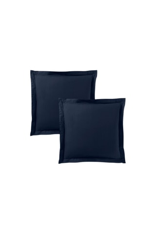 Taie d'oreiller en coton 57 fils/cm² - Bleu nuit