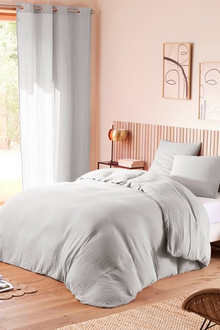 Parure de couette en gaze de coton 57 fils/cm² - Perle