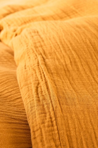 Parure de lit en gaze de coton 57 fils/cm² - Curry