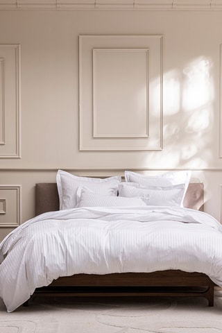 Housse de couette en satin de coton 120 fils/cm² Prestige - Blanc