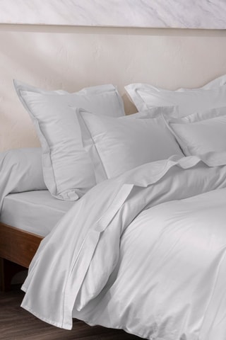 Housse de couette en percale de coton 80 fils/cm² Julian - Perle