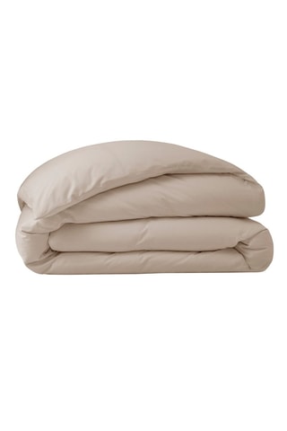 Housse de couette en percale de coton 80 fils/cm² Julian - Taupe
