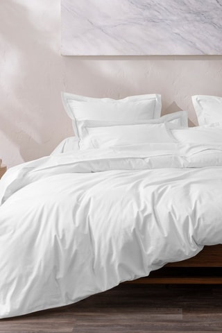 Housse de couette en percale de coton 80 fils/cm² Julian - Neige