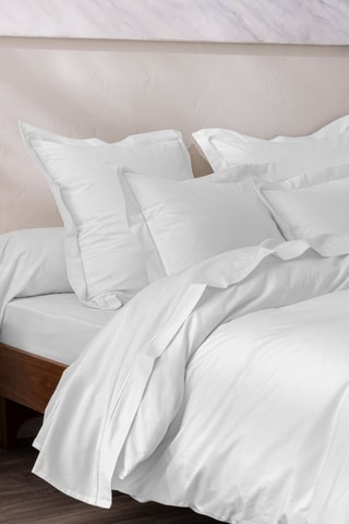 Housse de couette en percale de coton 80 fils/cm² Julian - Neige
