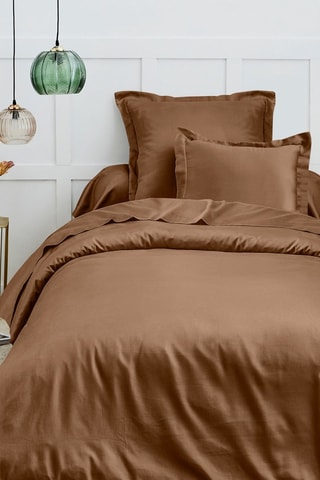 Housse de couette en coton 57 fils/cm² - Taupe
