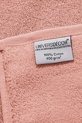 2 Serviettes Invite Eponge 100% Coton "Spa" 30 x 50 cm Blush