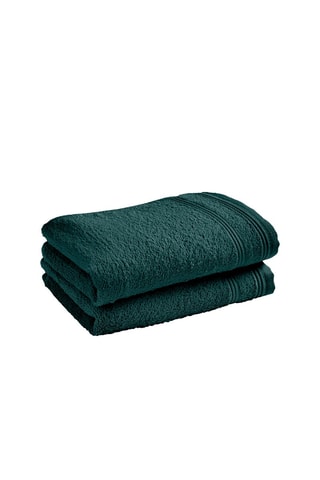 2 serviettes invité - Vert foncé - 30 x 50 cm