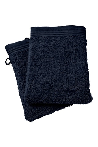 2 gants de toilette Spa - Bleu marine