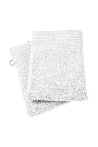 2 gants de toilette Spa - Blanc