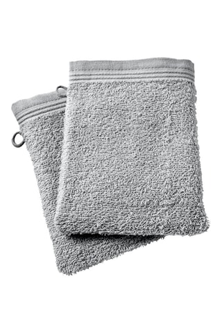 2 gants de toilette Spa - Gris