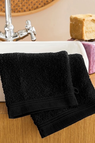2 gants de toilette Spa - Noir
