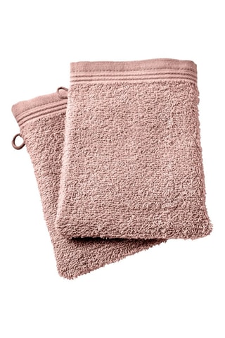 2 gants de toilette Spa - Rose