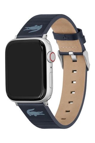 Bracelet compatible Apple Watch en cuir - Bleu marine