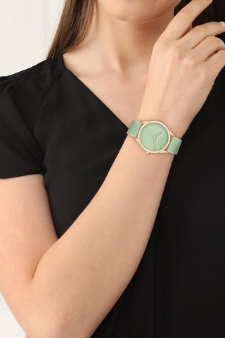 Montre à quartz en silicone - Vert